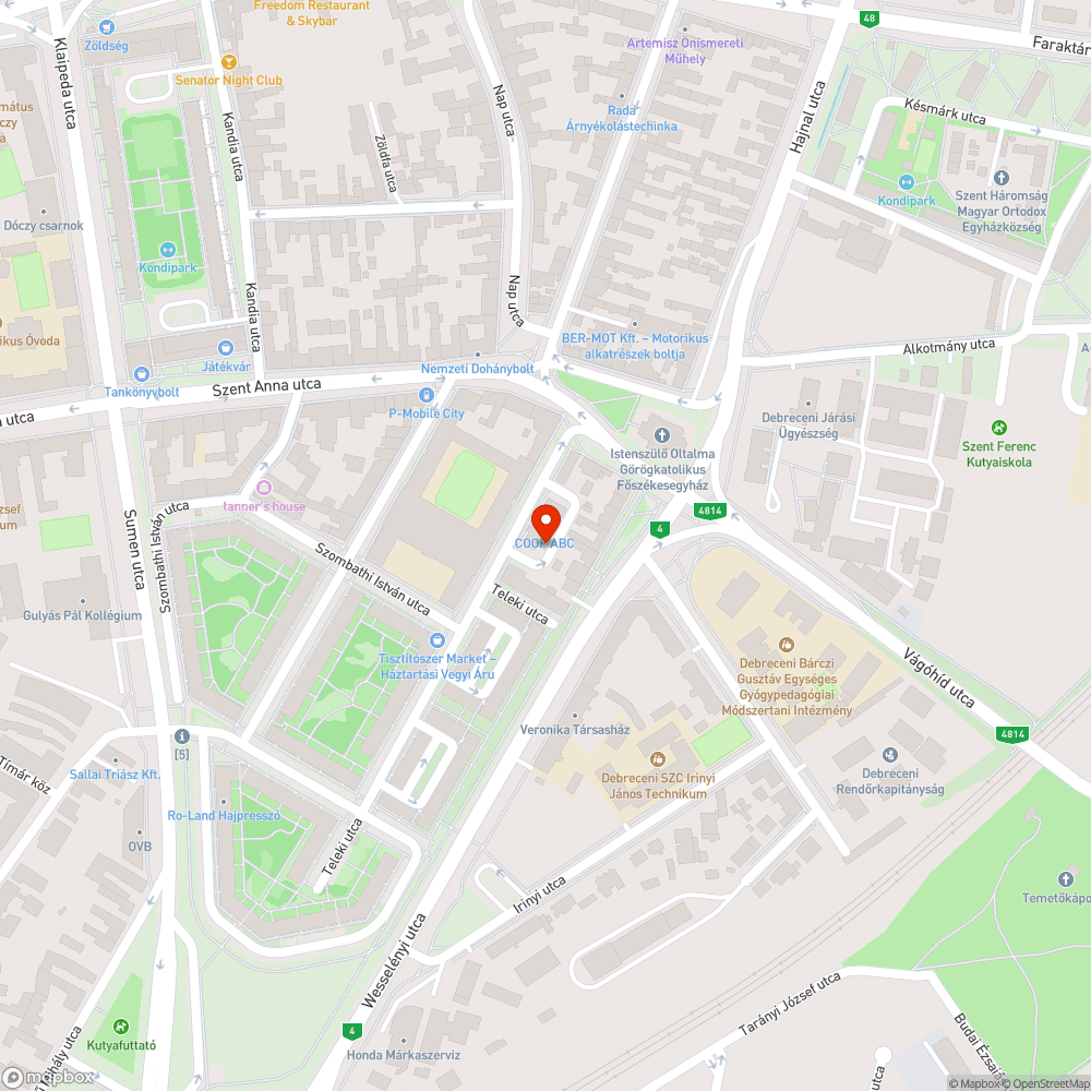 Hibás falikar bejelentés helye