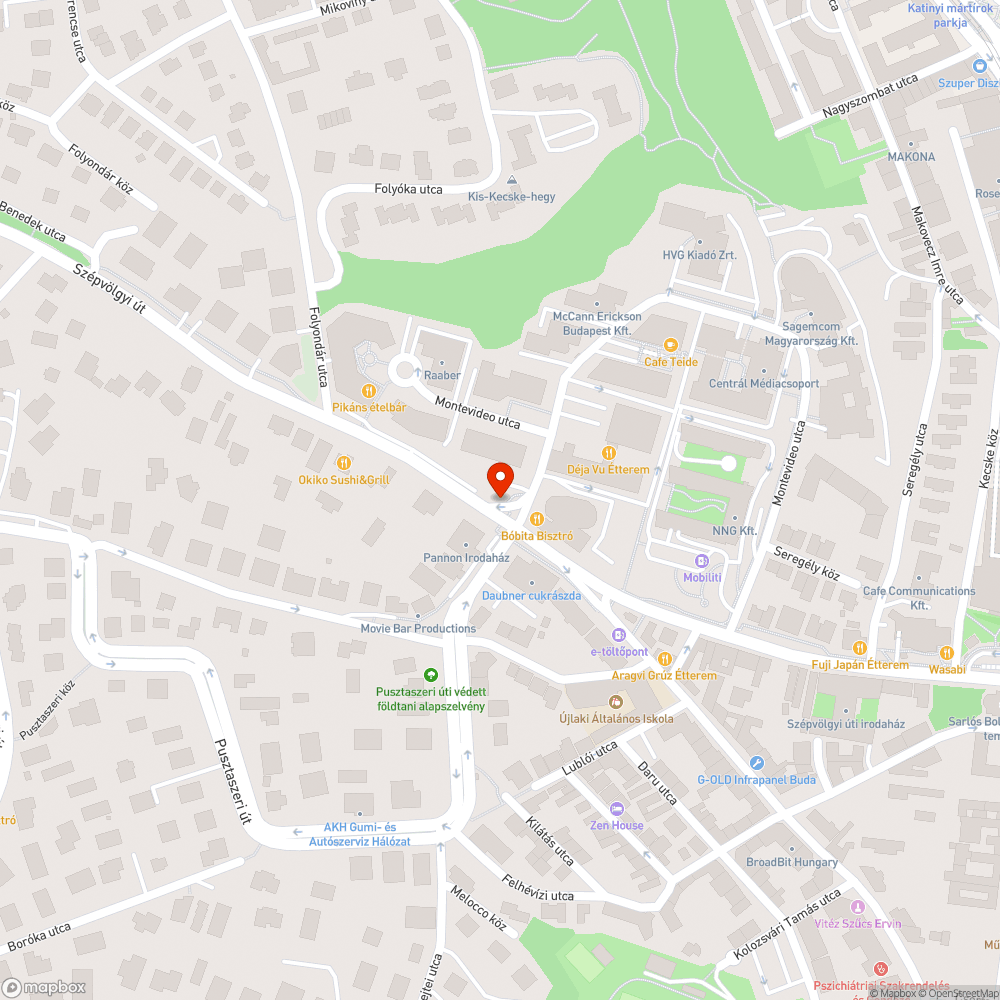 Úttestre és járdára lógó növényzet bejelentés helye