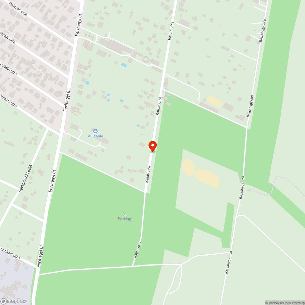 Kátyúk bejelentés helye