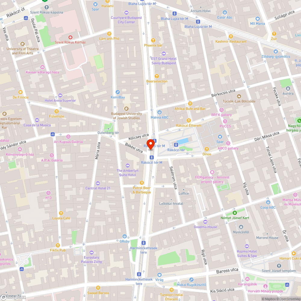 Betört üveg a Rákóczi tér M megállóban bejelentés helye