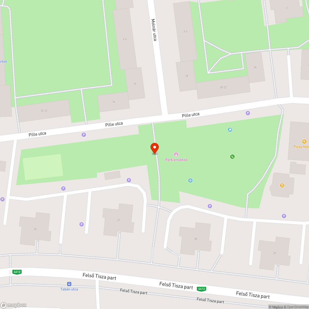 Hiányzó pad bejelentés helye