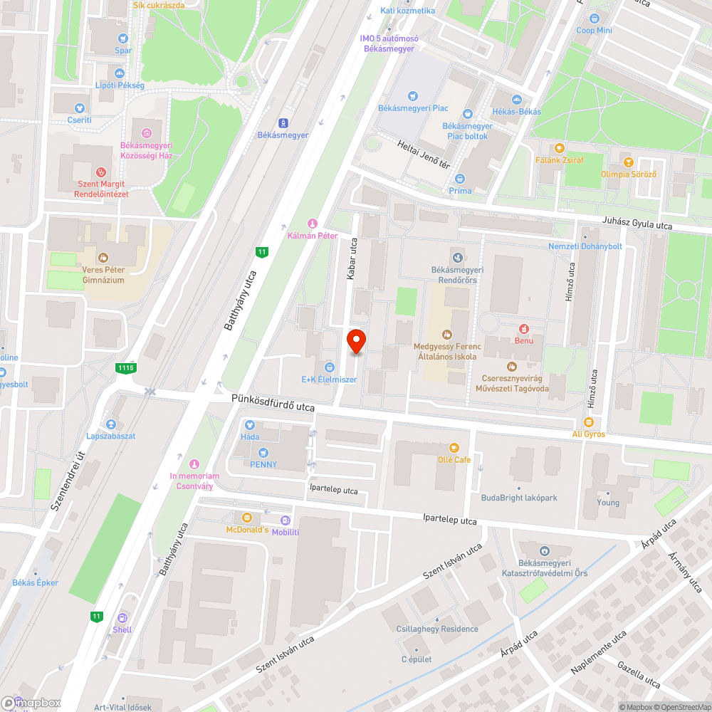 Kátyú bejelentés helye