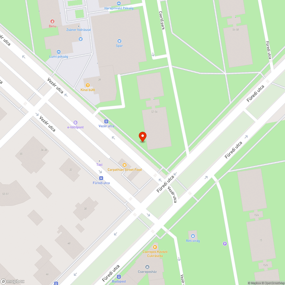 Kiszáradt fa bejelentés helye