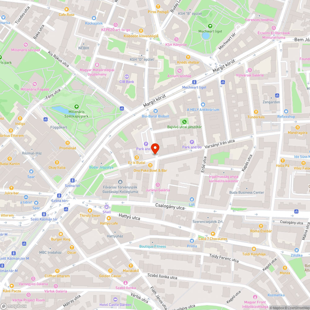 Kátyú bejelentés helye