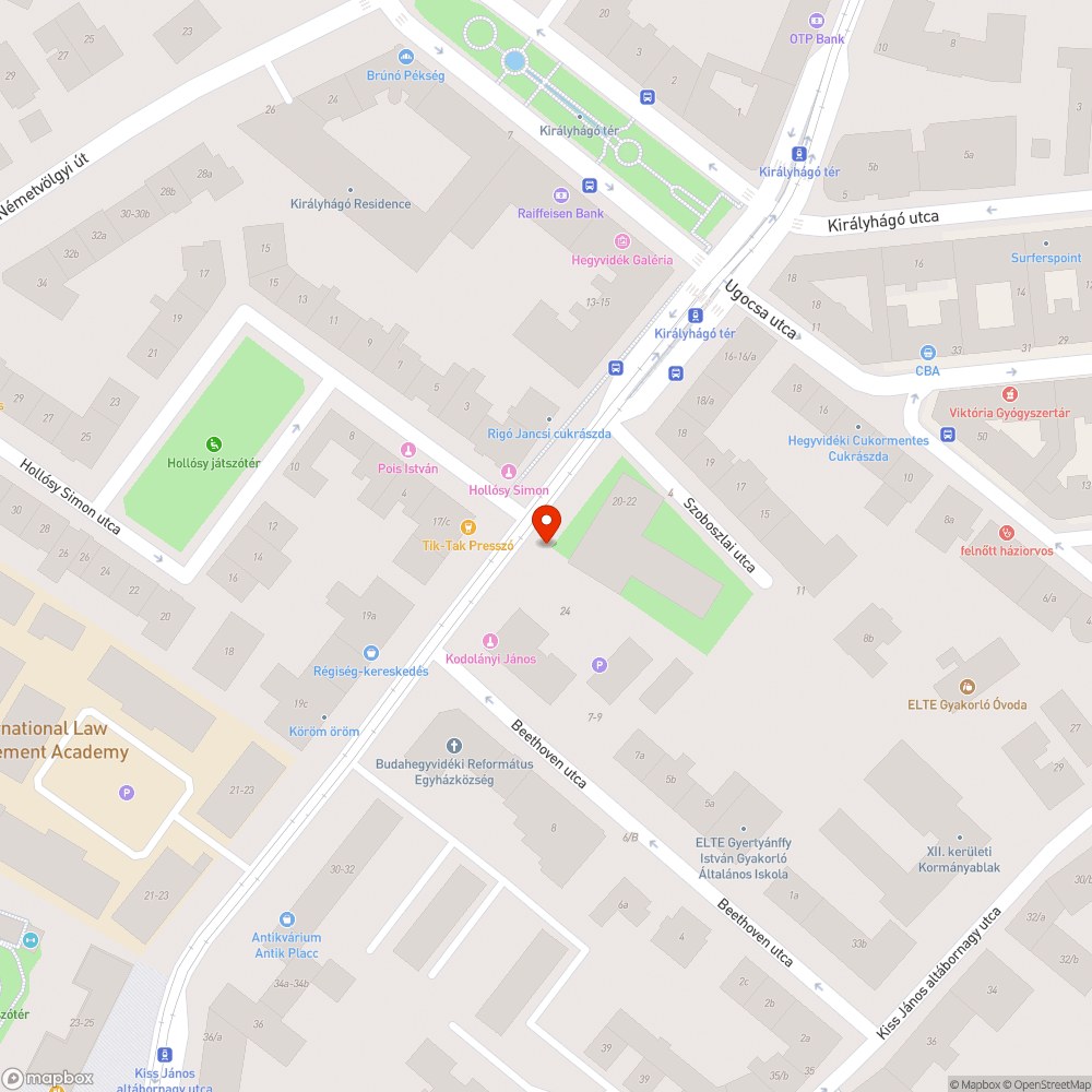 Parkoló javítási igény bejelentés helye