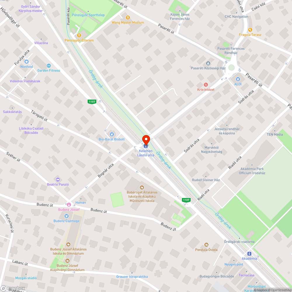 Villamosmegállóban hagyott nagyobb mennyiségű hulladék bejelentés helye