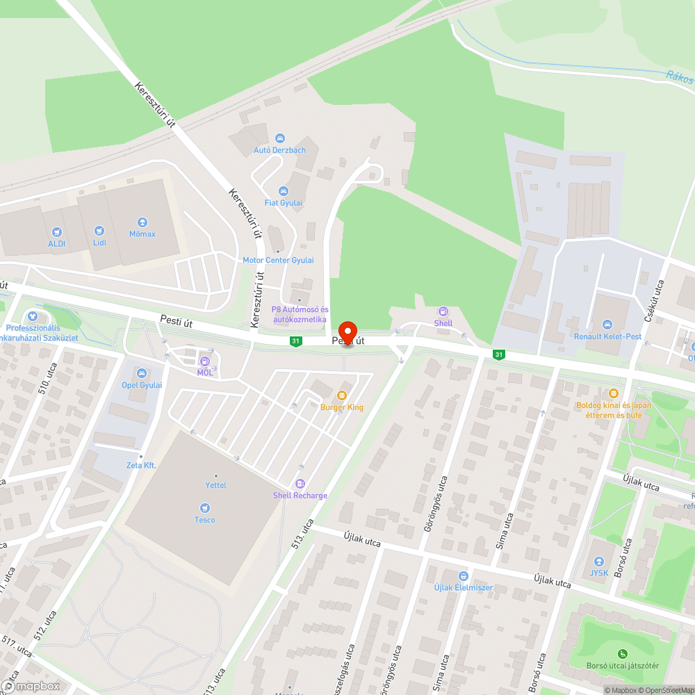 Kitört üveg bejelentés helye