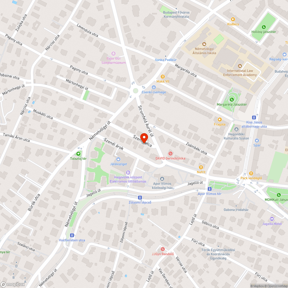 Veszélyes útburkolat bejelentés helye