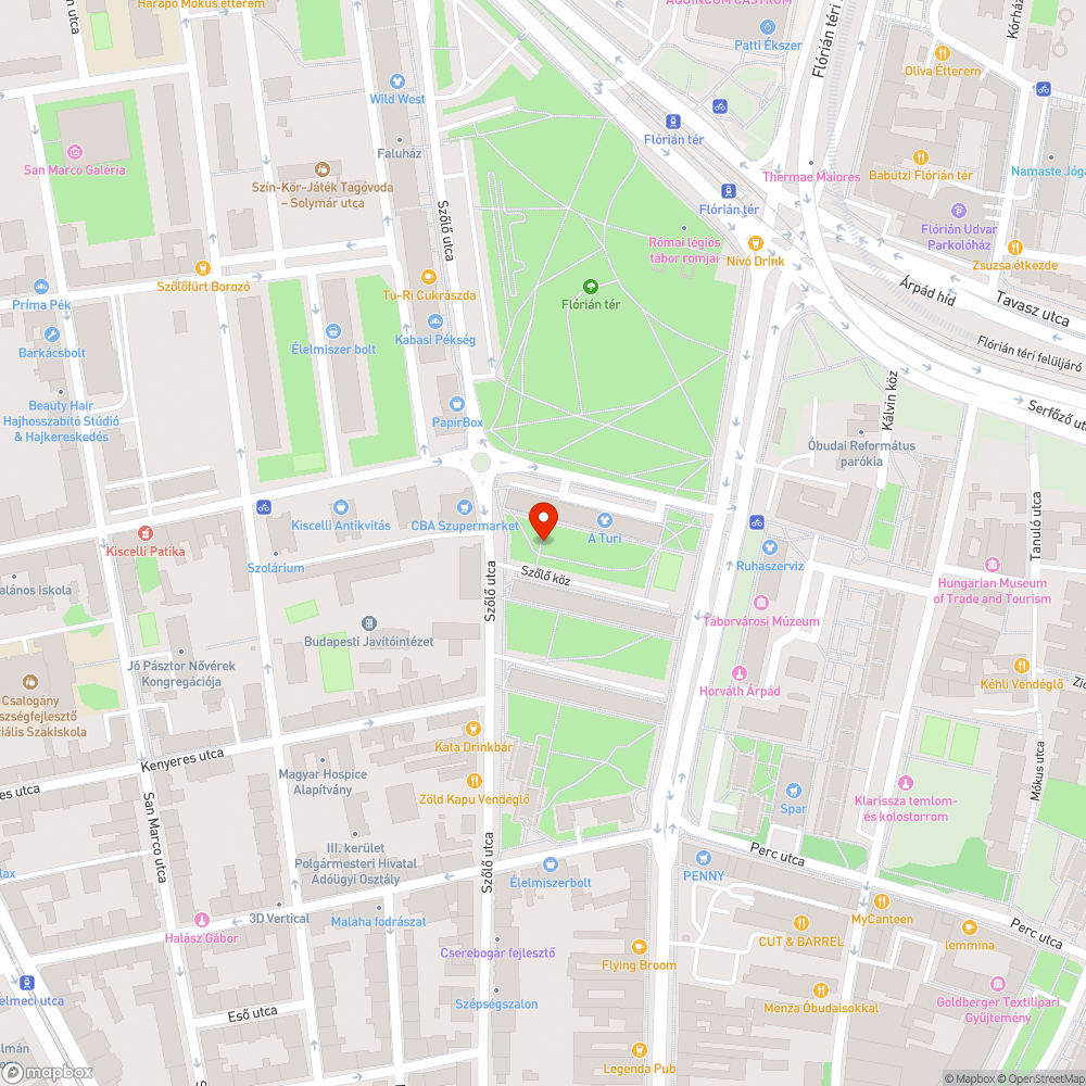 Kiszáradt fa bejelentés helye