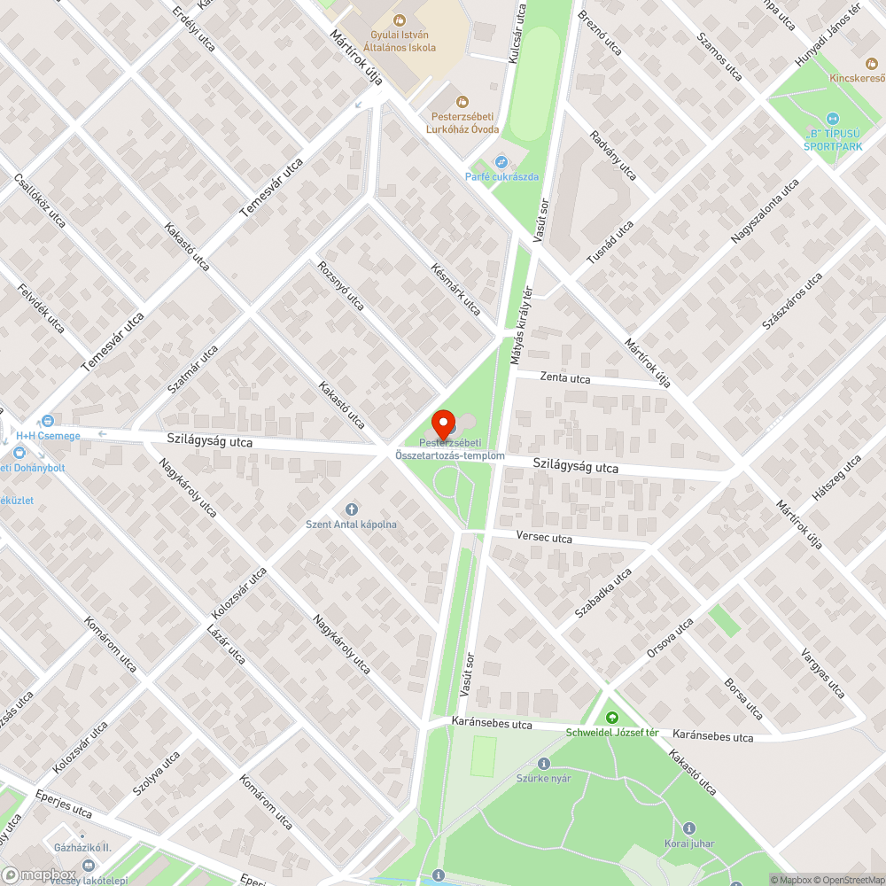 Árnyék nélküli buszmegálló bejelentés helye