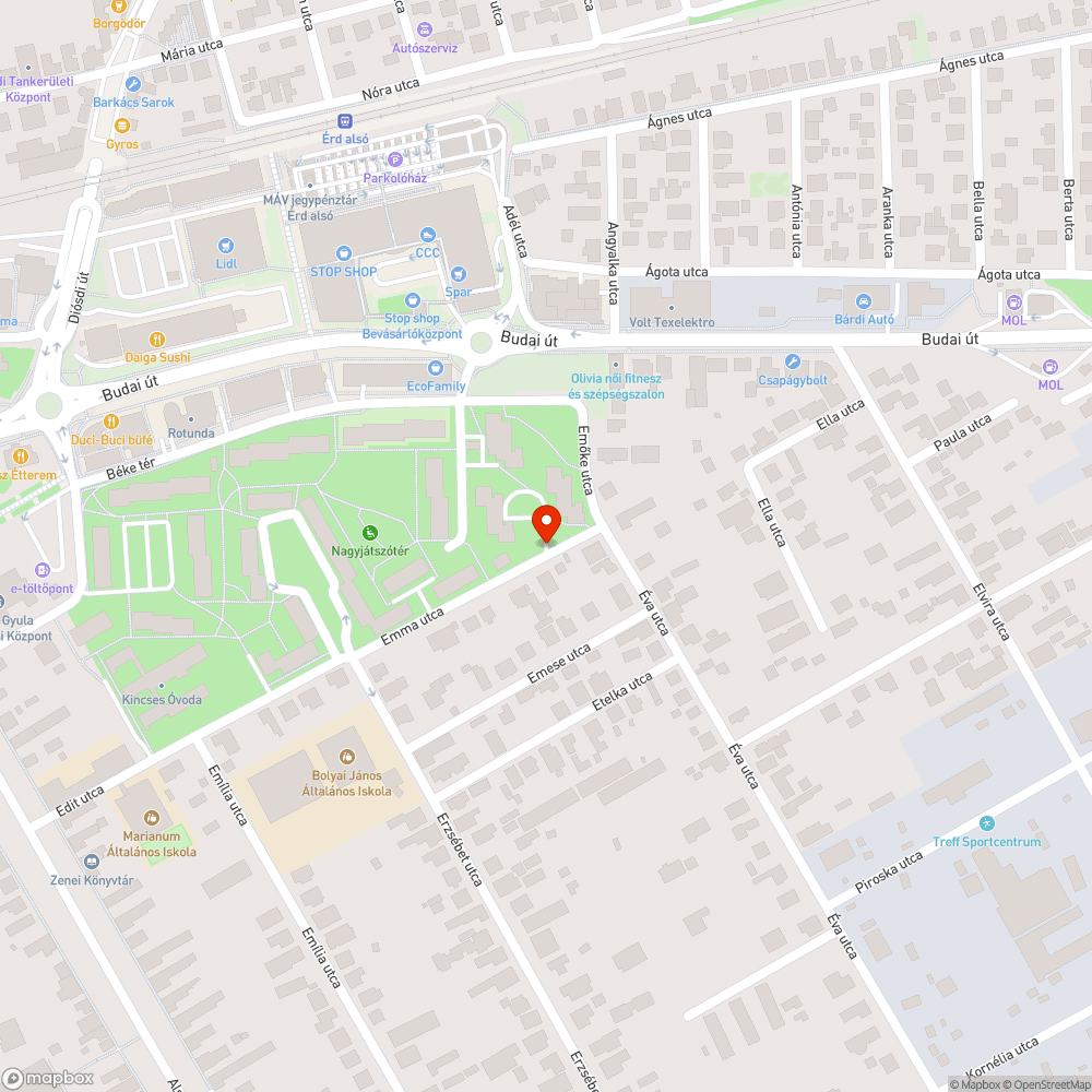 Járdára rálógó zöld dzsungel bejelentés helye