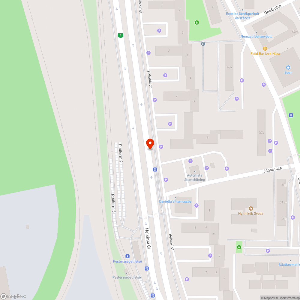 Beszakadó Helsinki út bejelentés helye