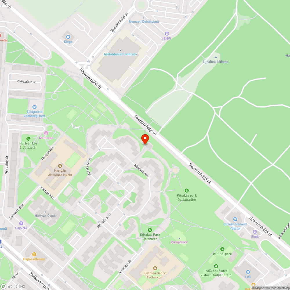 Füvön parkolás bejelentés helye