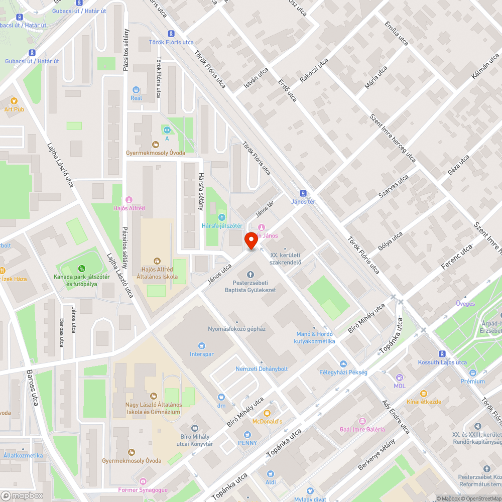 Elhanyagolt zöldfelület bejelentés helye