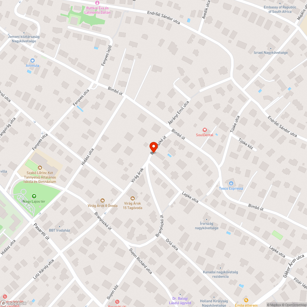 Leszakadt fa bejelentés helye