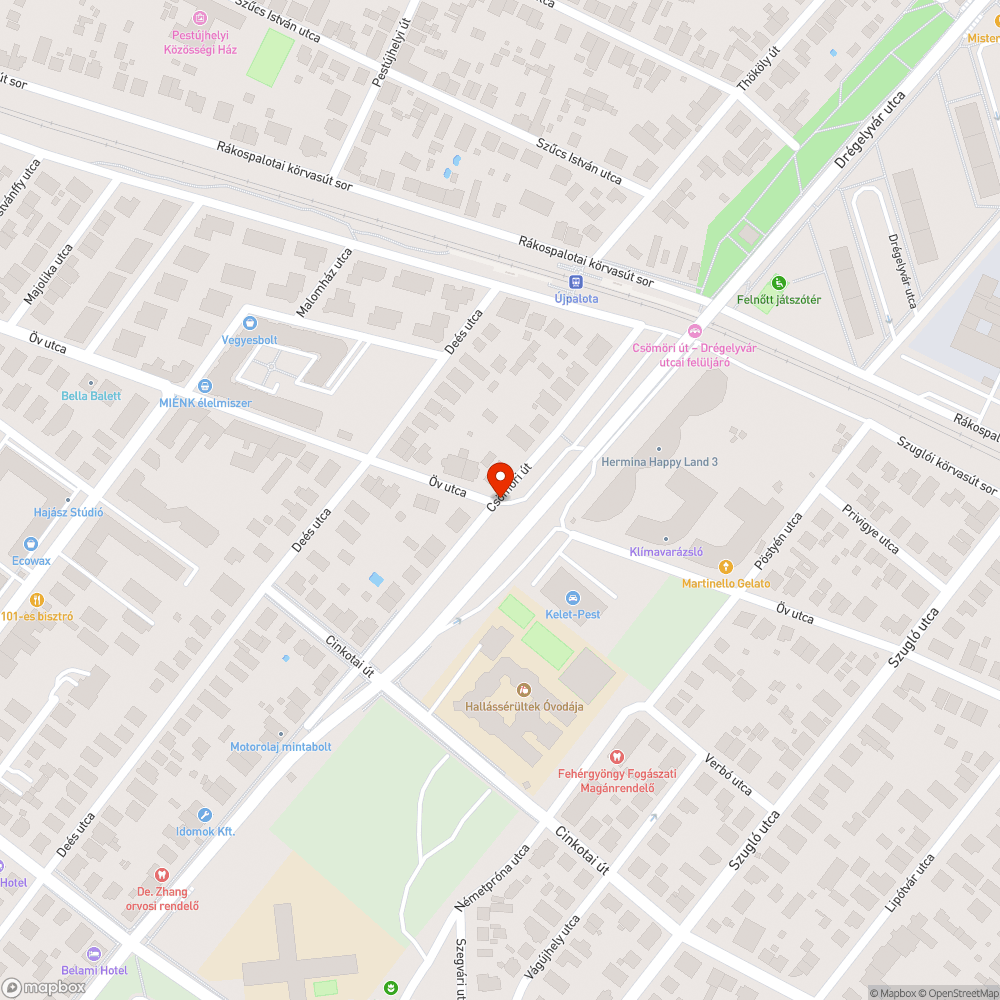 Elpusztult fák bejelentés helye