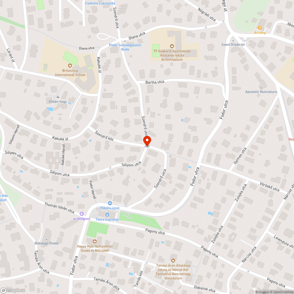 Veszélyes jobbkezes utca bejelentés helye