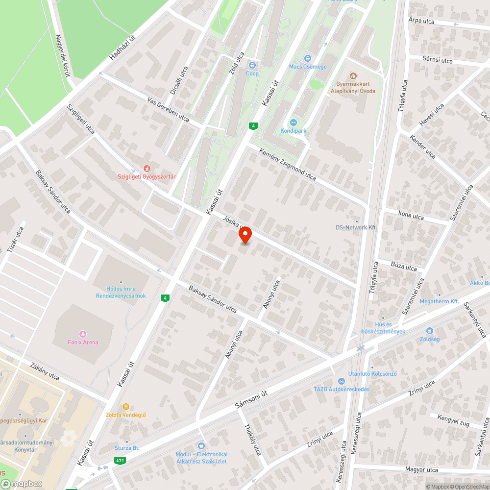 Beszakadt útburkolat bejelentés helye