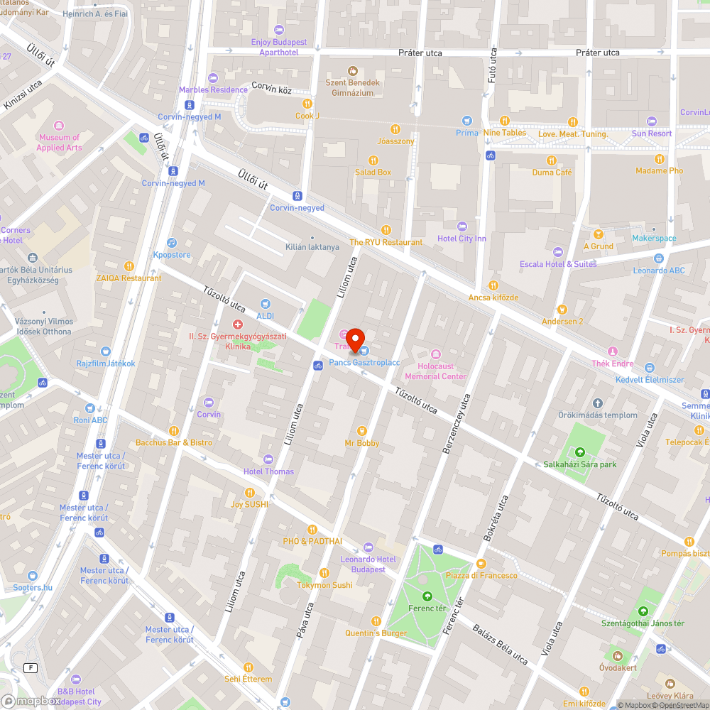 Kiégett utcai lámpa bejelentés helye