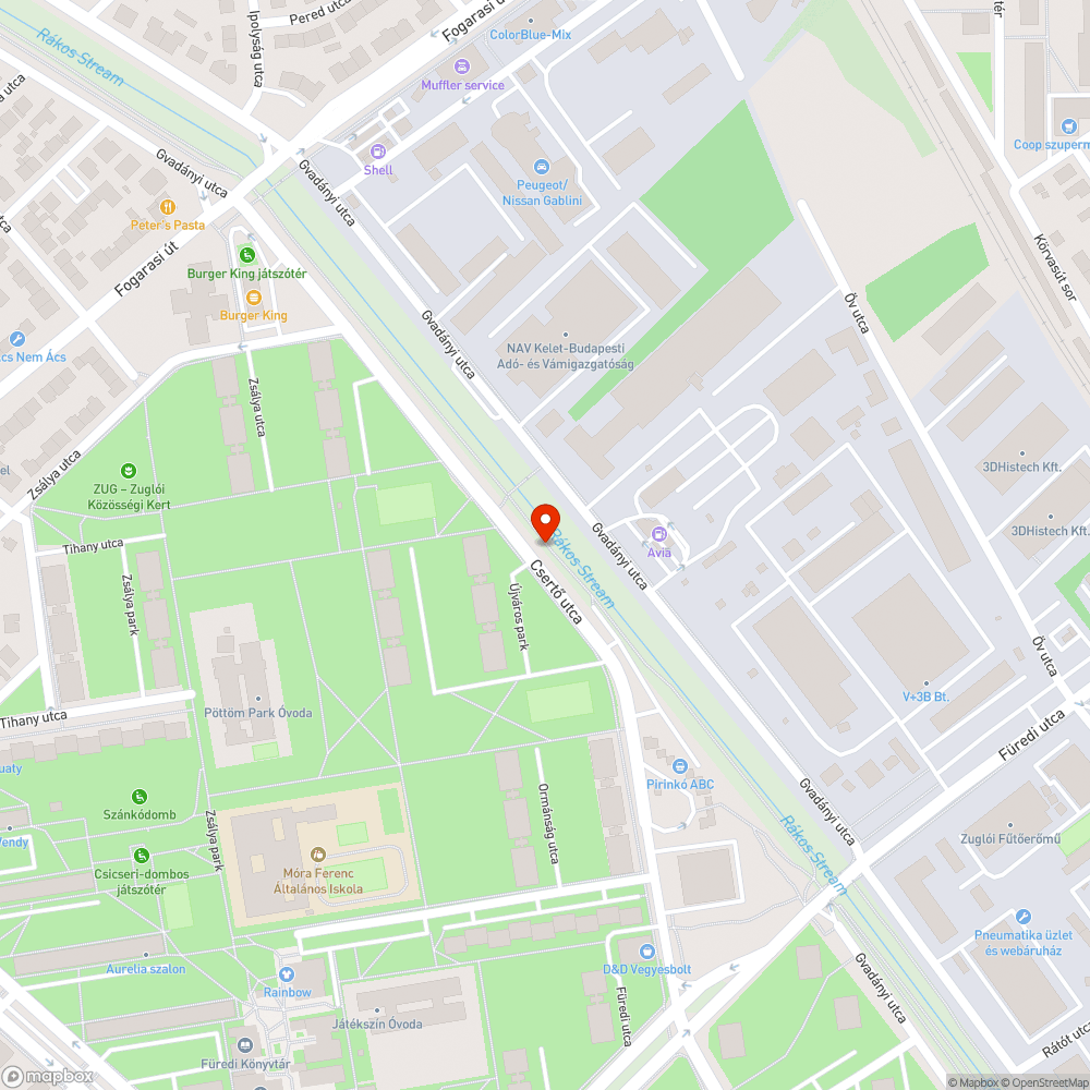 Kiégett szemetes kuka bejelentés helye