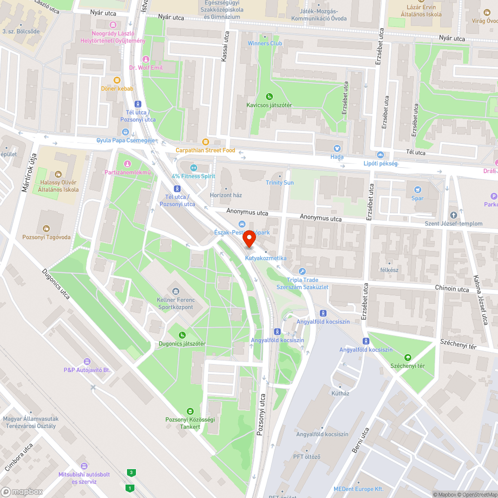 Veszélyes gyalogátkelőhely bejelentés helye