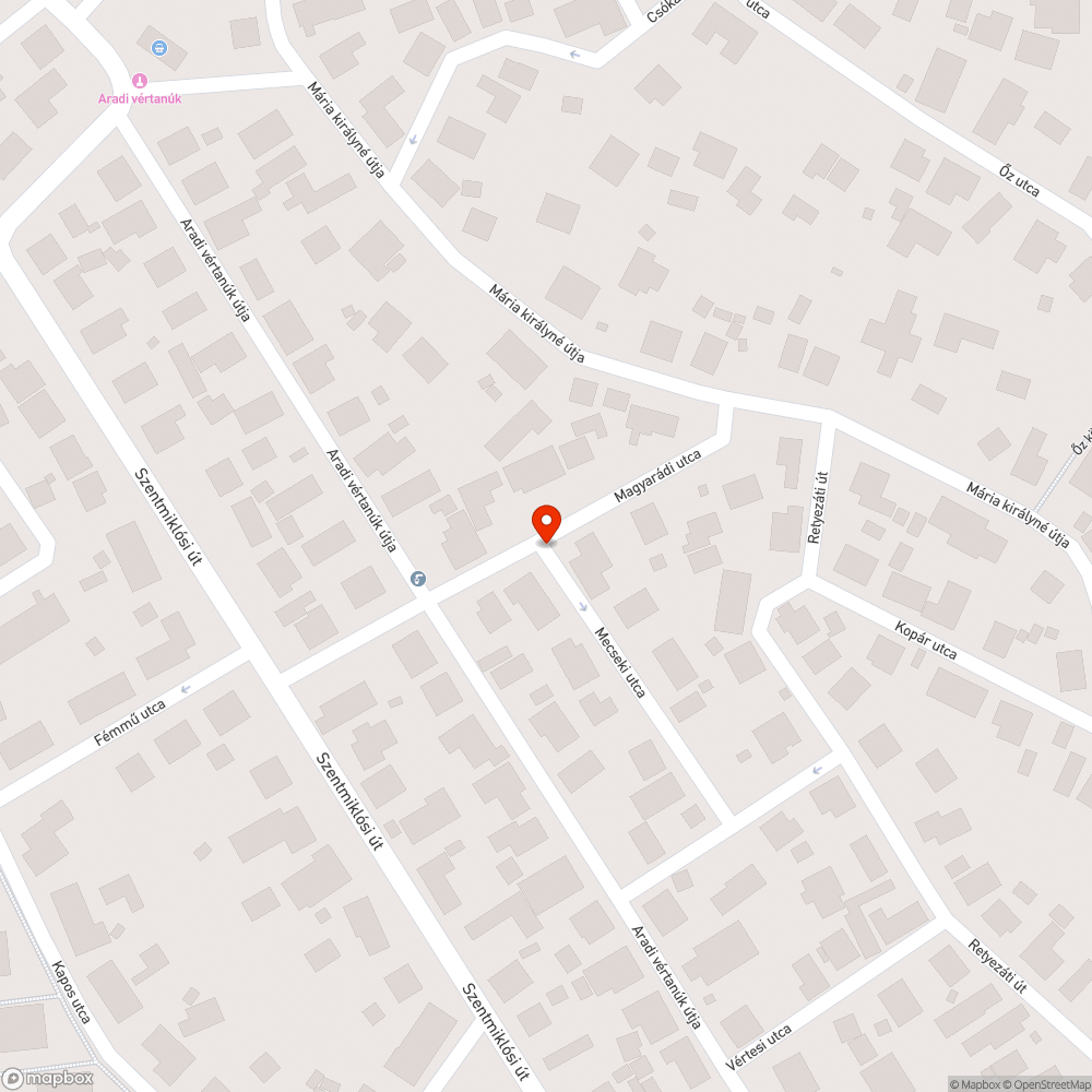 A Mecseki utca egyirányú? bejelentés helye