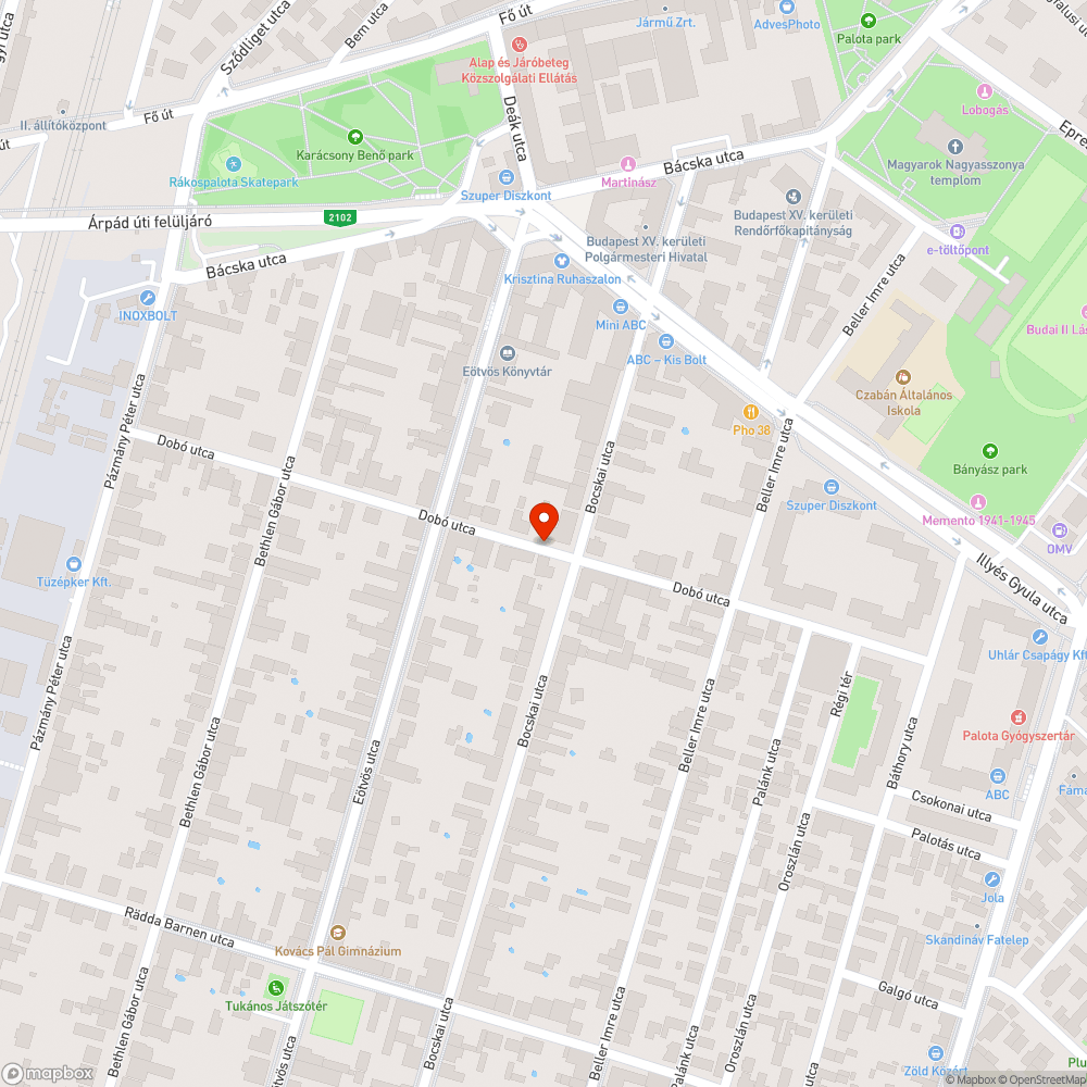 Parkolás bejelentés helye