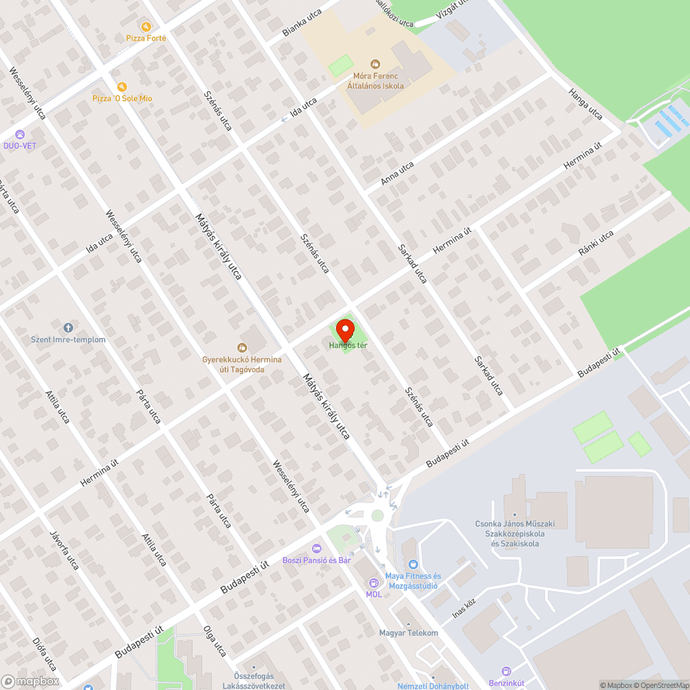 Hangos téri játszótér, megrongálódott ivókút bejelentés helye