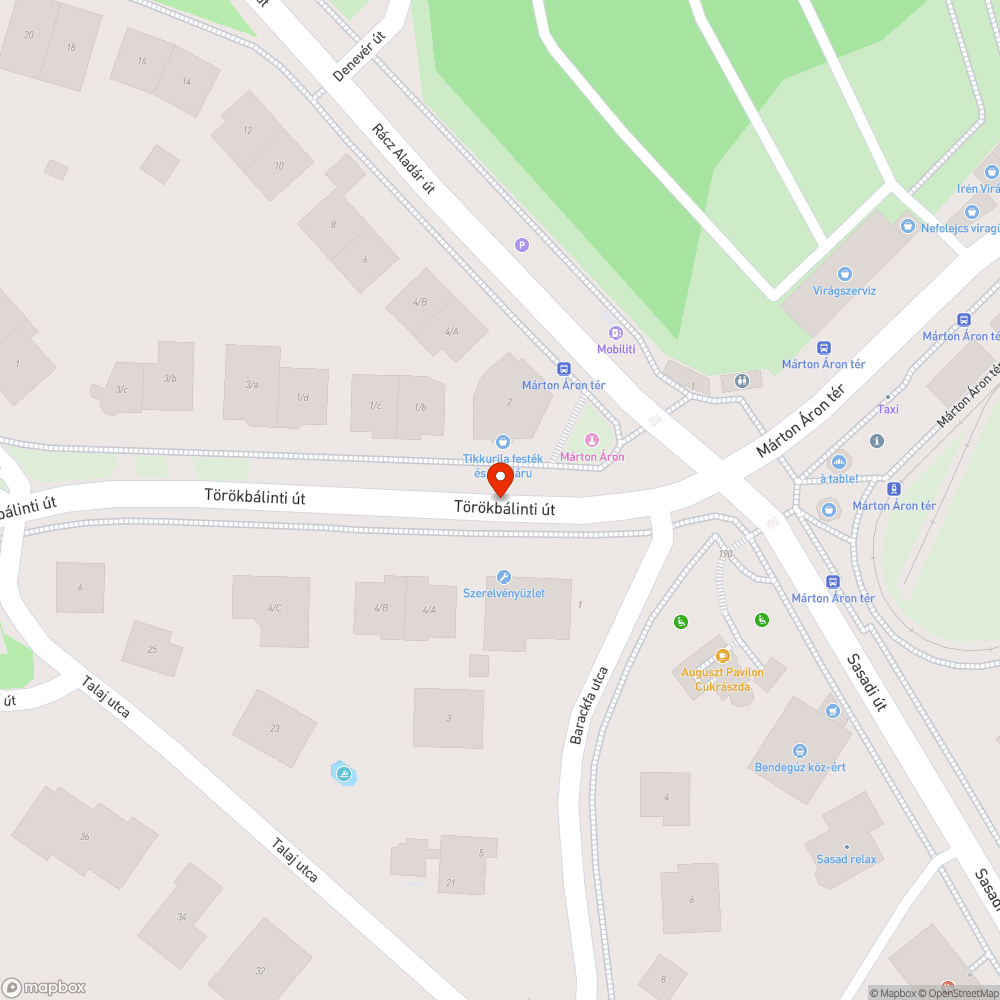 Közterületi parkoló bejelentés helye