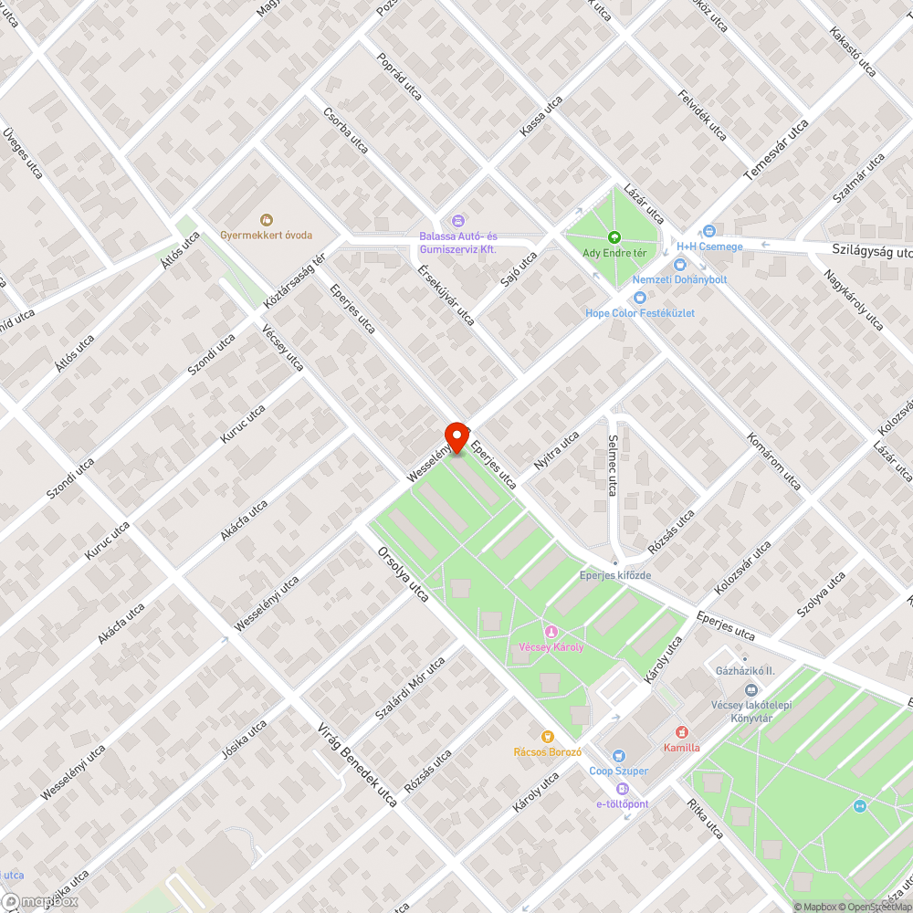 Megbarnult utcatábla bejelentés helye