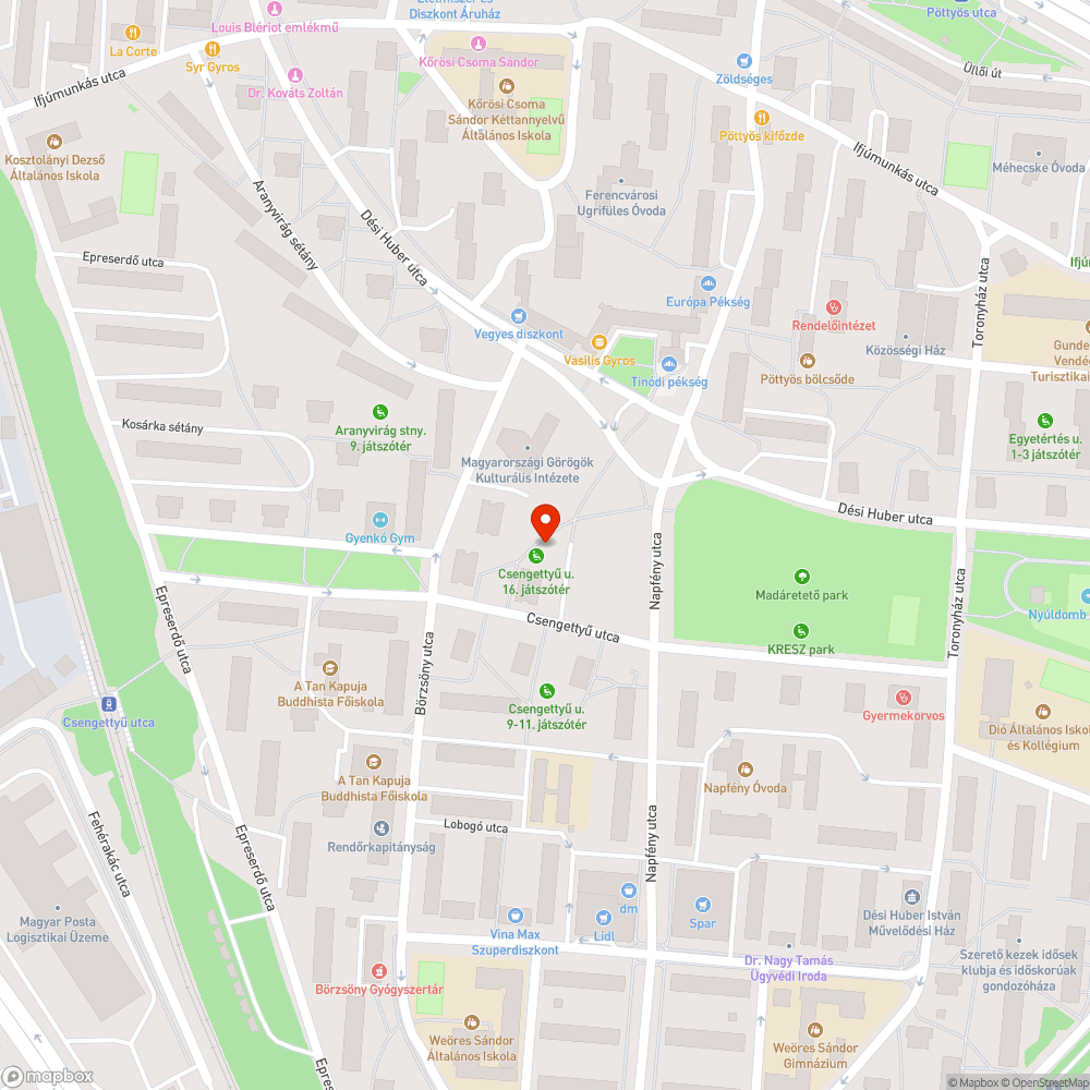 Homokozó kőkemény bejelentés helye