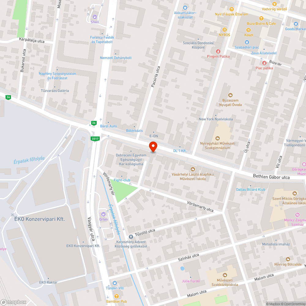 Kátyús útszakasz bejelentés helye