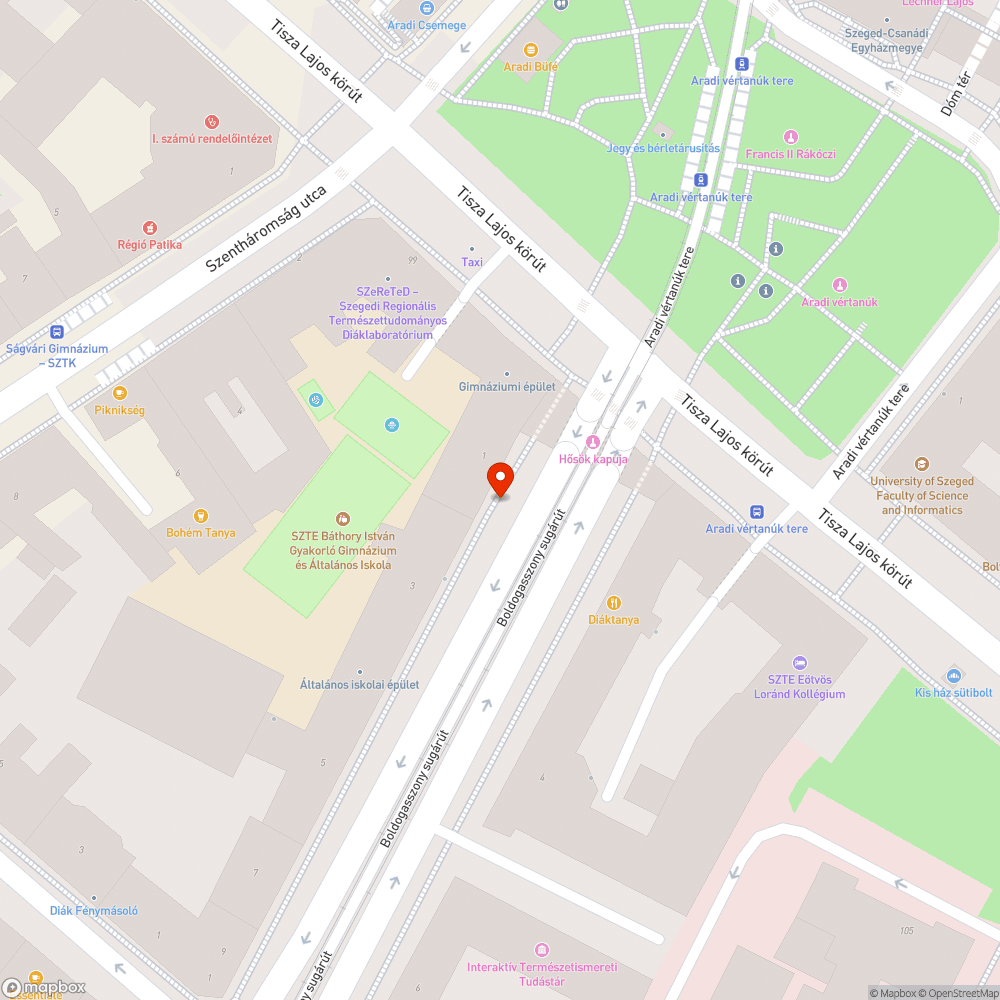 Kiszáradt fa bejelentés helye