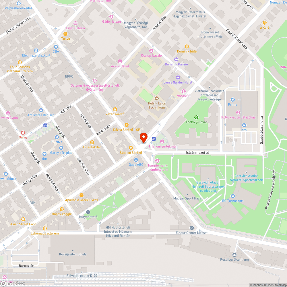 Kátyú bejelentés helye