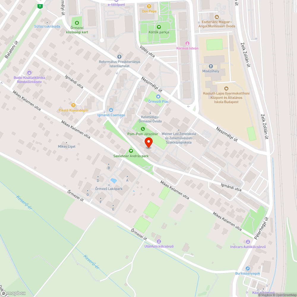 Parkoló autókra lógó faágak bejelentés helye