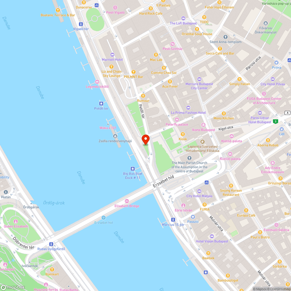 Duna corso ivókút, második forduló bejelentés helye