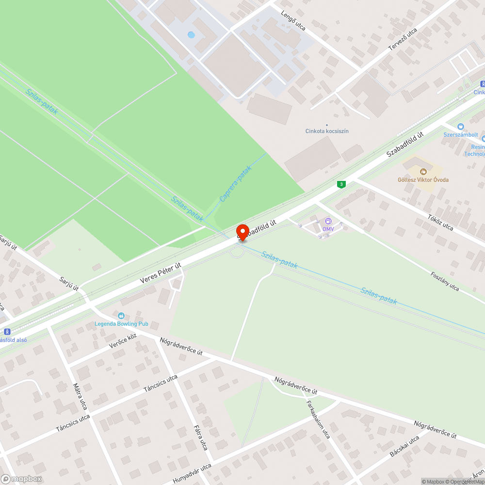 Akadály a kerékpárúton bejelentés helye