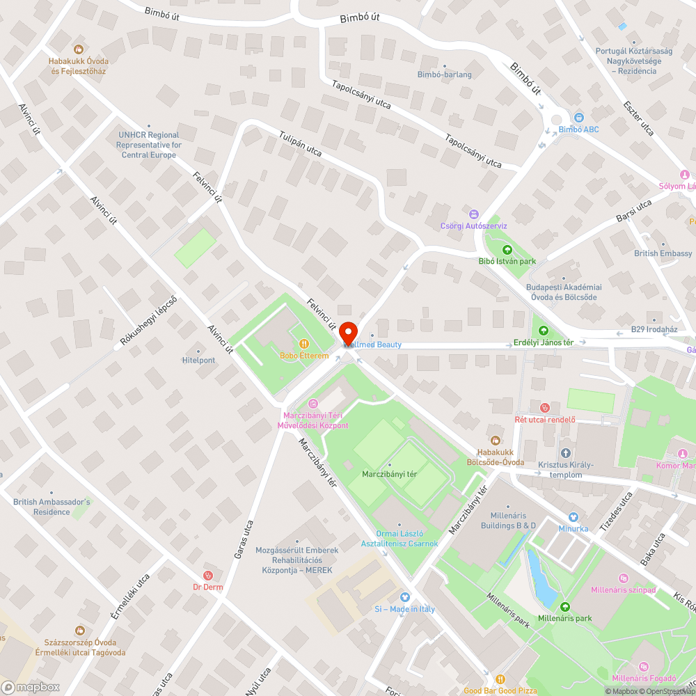 Marczibányi téri körforgalmak közepeinek megemelése bejelentés helye