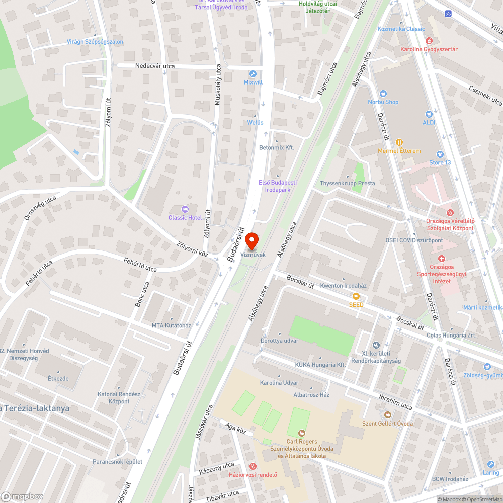 Veszélyes kátyú bejelentés helye