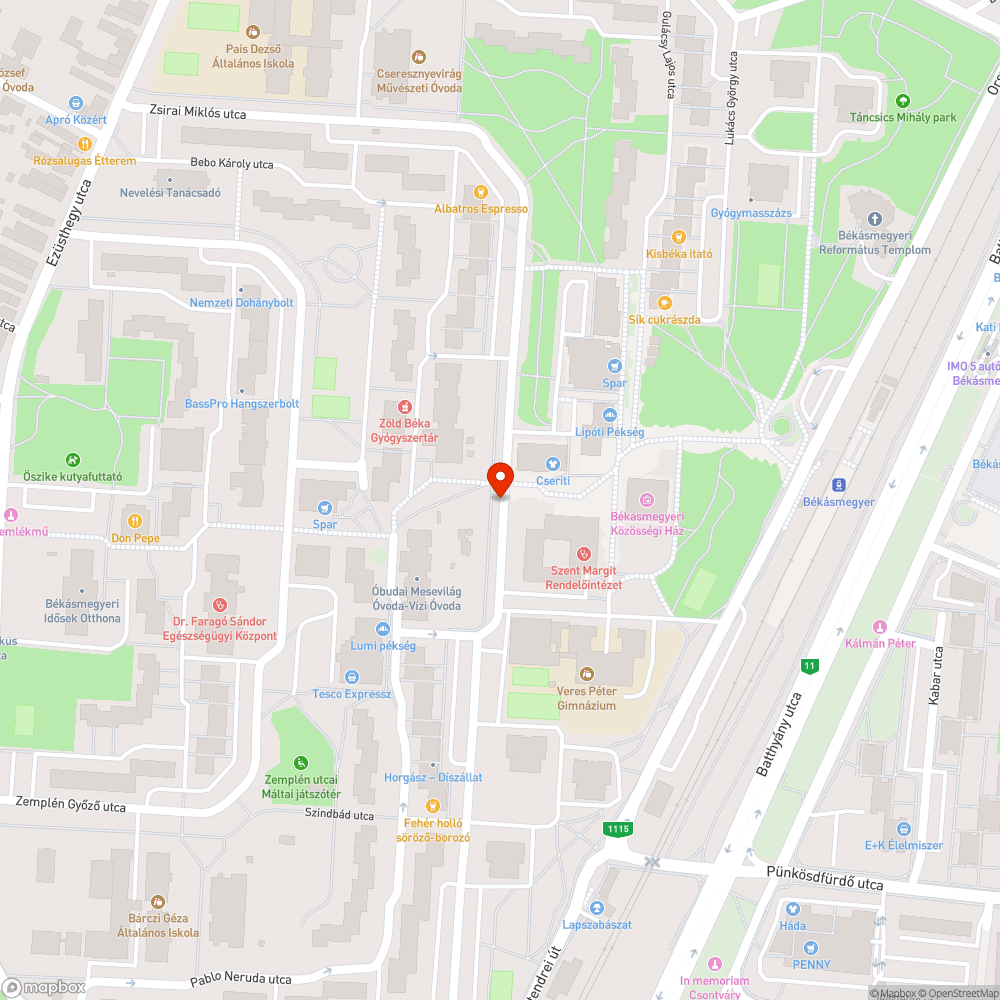 Mély és nagy kátyú bejelentés helye