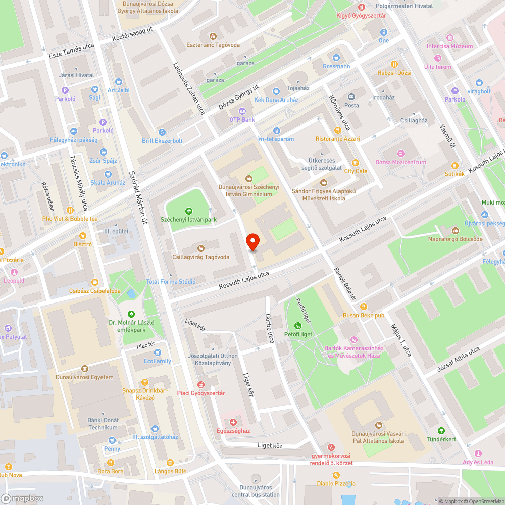 Kátyú bejelentés helye