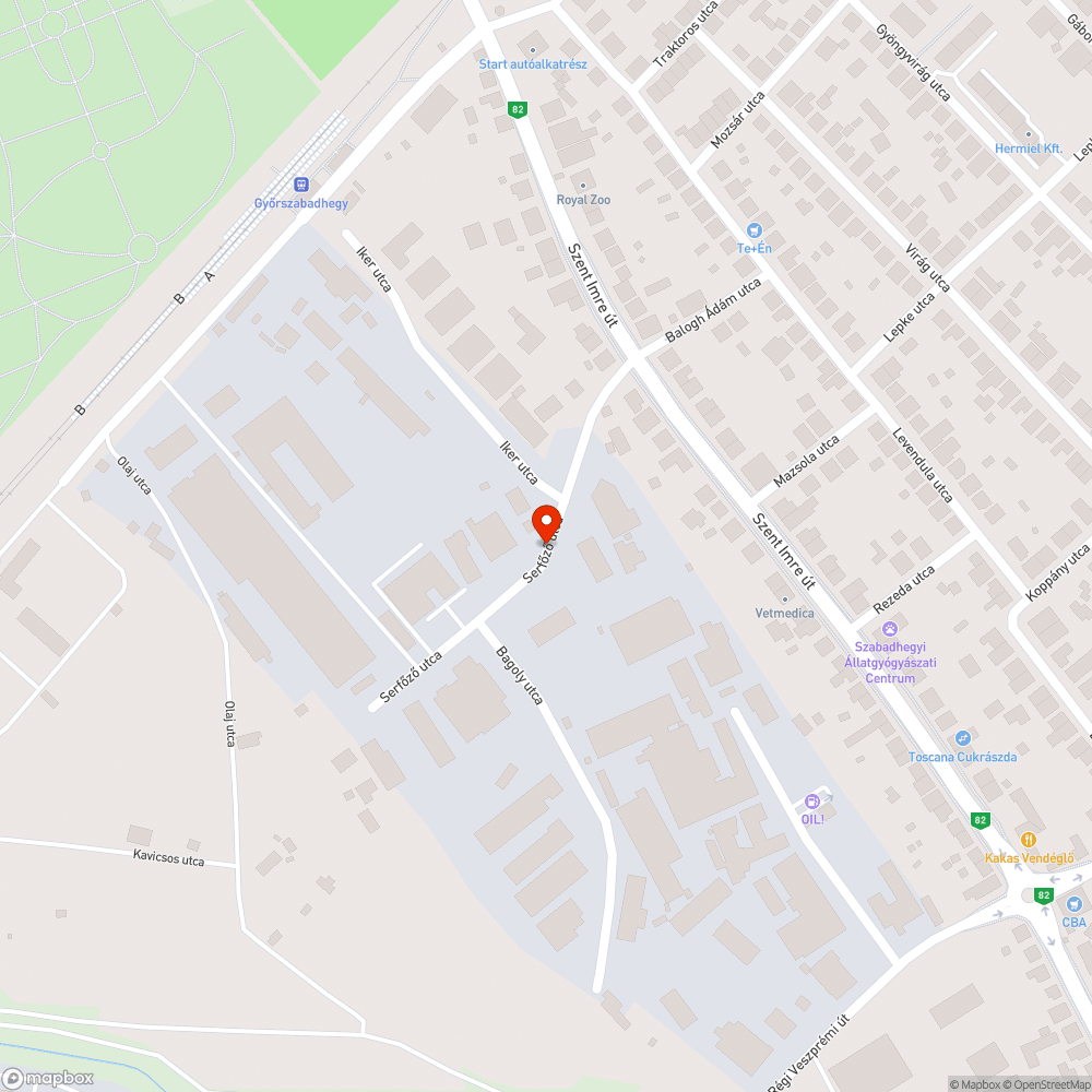 Kátyúk az úton bejelentés helye