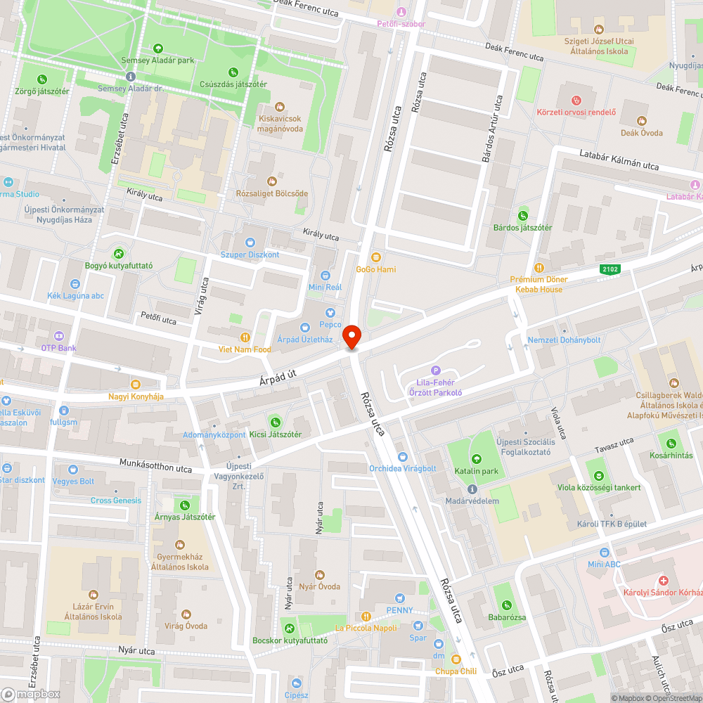 Lekopott útfelfestés a kereszteződésben bejelentés helye