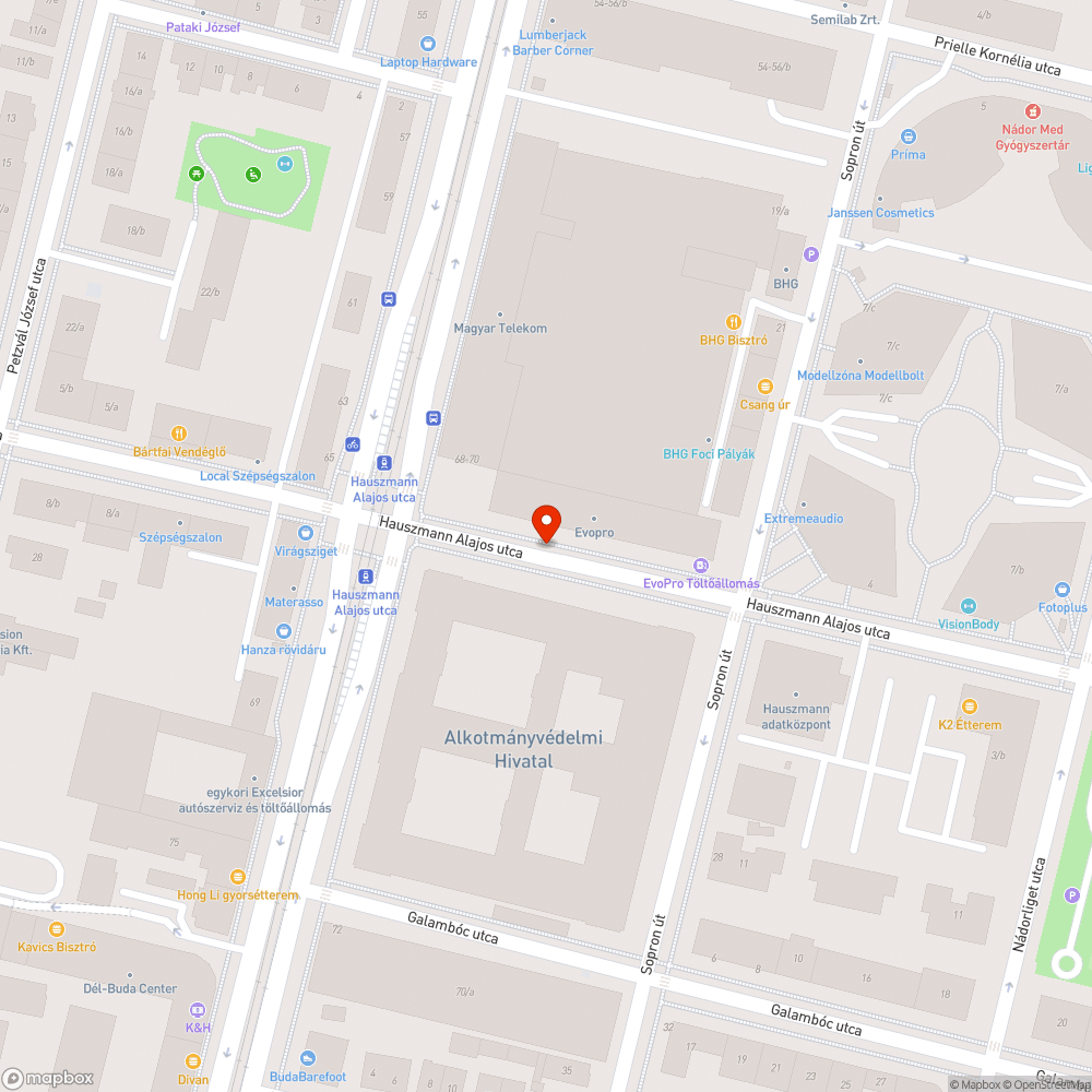 Megdőlt lámpa bejelentés helye