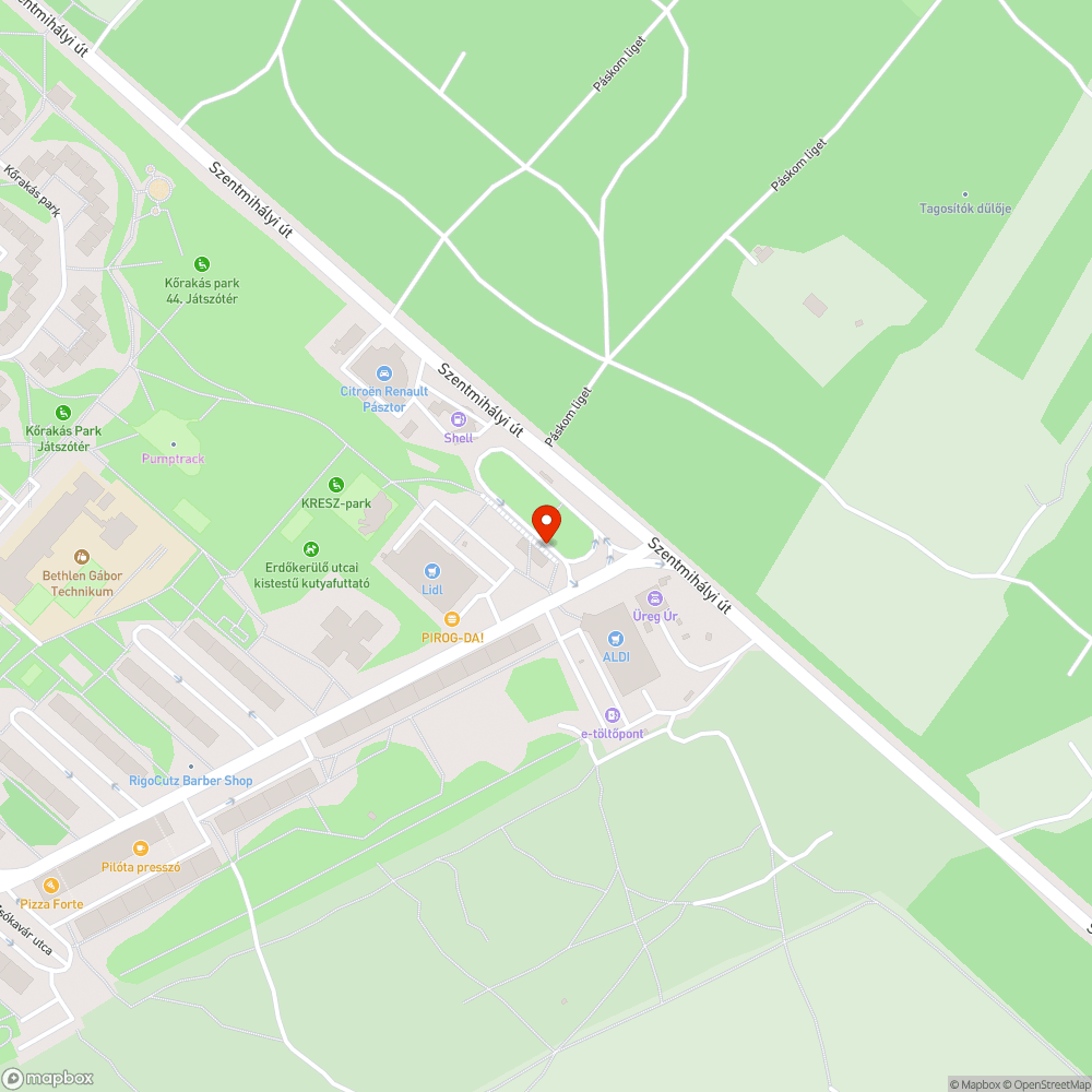 Koszos kuka bejelentés helye