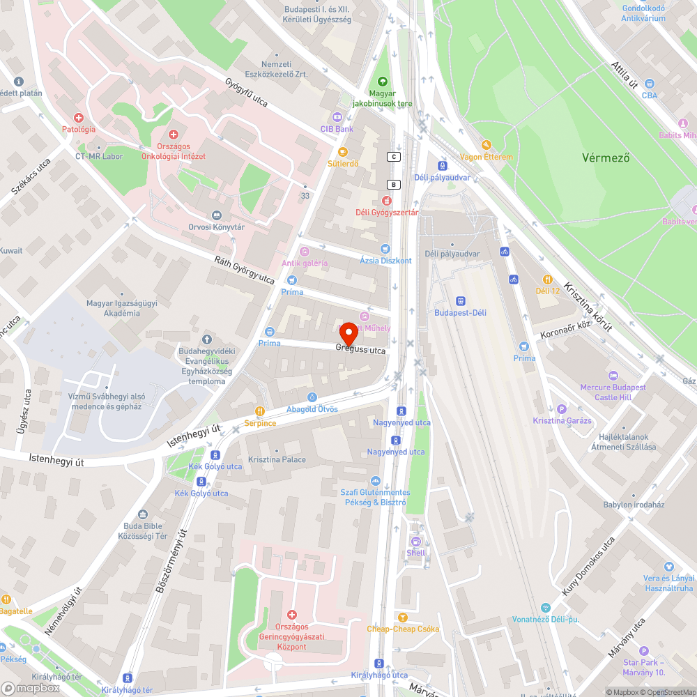 Koszos utca bejelentés helye