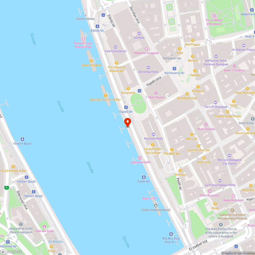 Pesti alsó rakpart korlát veszélyes bejelentés helye