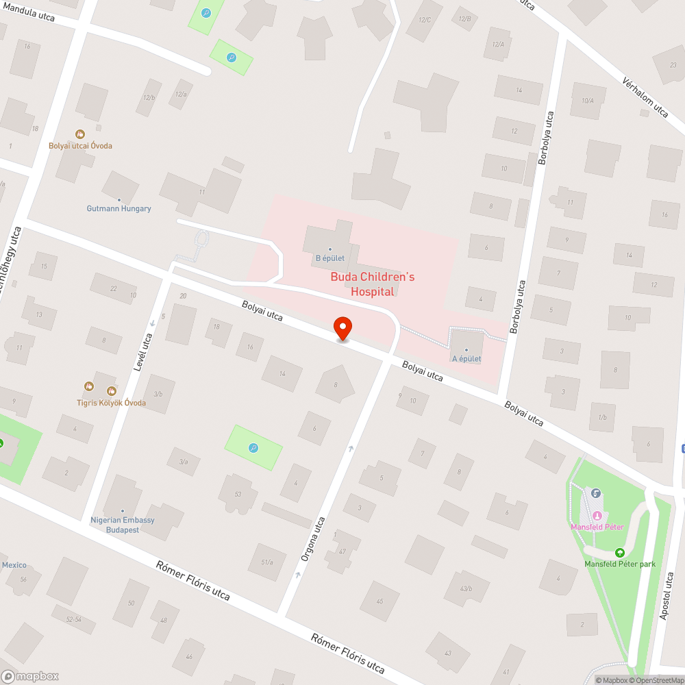 Tűzcsap bejelentés helye