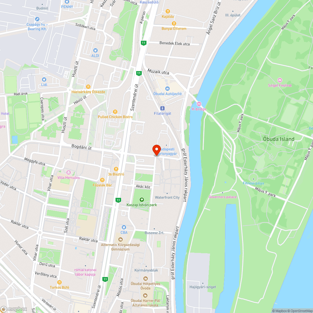 Veszélyes kerékpársávszakaszocska bejelentés helye