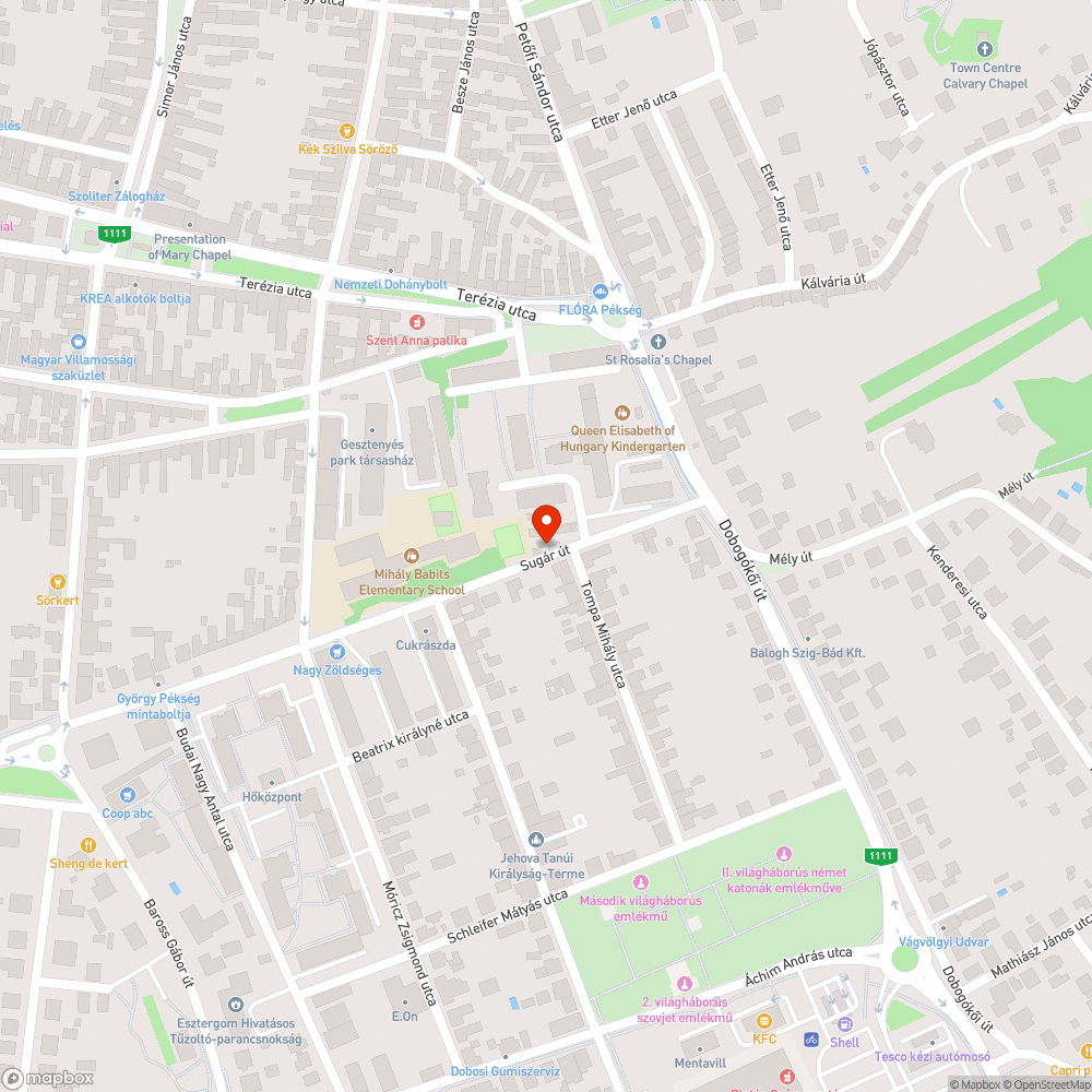 Zöld (köz)területen szemét bejelentés helye